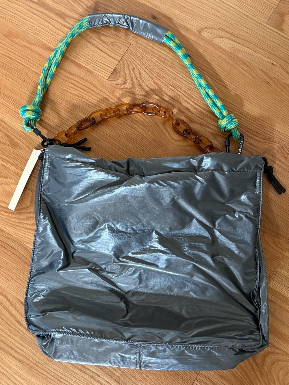 NWT Rotunda Sand Hobo Bag - Dark Silver